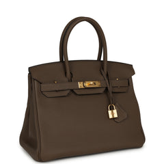 Pre-owned Hermes Birkin 30 Taupe Togo Gold Hardware