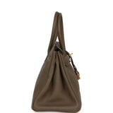 Pre-owned Hermes Birkin 30 Taupe Grey Togo Gold Hardware