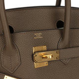 Pre-owned Hermes Birkin 30 Taupe Grey Togo Gold Hardware