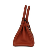 Pre-owned Hermes Birkin 30 Cuivre Togo Gold Hardware