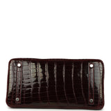 Vintage Hermes Birkin 30 Bordeaux Shiny Niloticus Crocodile Palladium Hardware - Thumbnail View 6