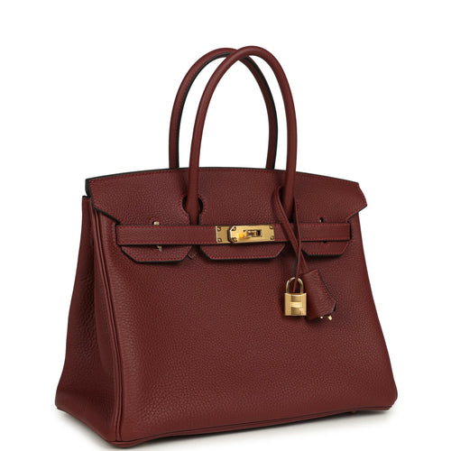 Hermes Birkin 30 Rouge H Togo Gold Hardware