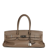 Vintage Hermes Shoulder Birkin 42 JPG Etoupe Clemence Palladium Hardware - Thumbnail View 1