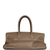 Vintage Hermes Shoulder Birkin 42 JPG Etoupe Clemence Palladium Hardware - Thumbnail View 4