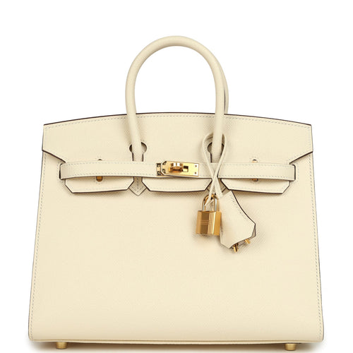 Hermes Birkin Sellier 25 Nata Epsom Gold Hardware