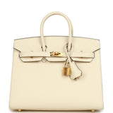 Hermes Birkin Sellier 25 Nata Epsom Gold Hardware