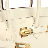 Hermes Birkin Sellier 25 Nata Epsom Gold Hardware