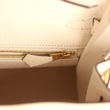 Hermes Birkin Sellier 25 Nata Epsom Gold Hardware