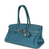 Vintage Hermes Shoulder Birkin 42 JPG Blue Jean Togo Palladium Hardware - Thumbnail View 5