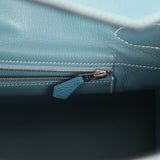 Vintage Hermes Shoulder Birkin 42 JPG Blue Jean Togo Palladium Hardware - Thumbnail View 9