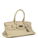 Vintage Hermes Shoulder Birkin 42 JPG Parchemin Clemence Palladium Hardware