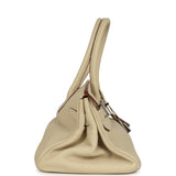 Vintage Hermes Shoulder Birkin 42 JPG Parchemin Clemence Palladium Hardware