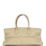 Vintage Hermes Shoulder Birkin 42 JPG Parchemin Clemence Palladium Hardware