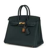 Pre-owned Hermes Birkin 25 Vert Cypress Togo Gold Hardware - Thumbnail View 5