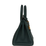 Pre-owned Hermes Birkin 25 Vert Cypress Togo Gold Hardware - Thumbnail View 3
