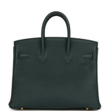 Pre-owned Hermes Birkin 25 Vert Cypress Togo Gold Hardware - Thumbnail View 4