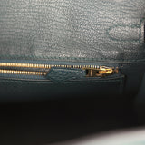 Pre-owned Hermes Birkin 25 Vert Cypress Togo Gold Hardware - Thumbnail View 9