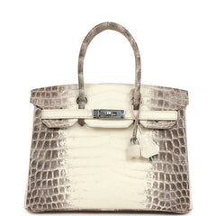 Hermes Birkin 30 Himalaya Niloticus Crocodile Palladium Hardware