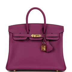 Hermes Birkin 25 Anemone Swift Gold Hardware