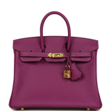 Hermes Birkin 25 Anemone Swift Gold Hardware