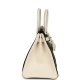 Hermes Special Order (HSS) Birkin 25 Bi-Color Black and Nata Chevre Mysore Palladium Hardware