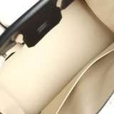 Hermes Special Order (HSS) Birkin 25 Bi-Color Black and Nata Chevre Mysore Palladium Hardware