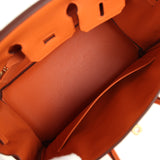 Hermes Birkin 25 Orange Togo Gold Hardware
