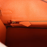 Hermes Birkin 25 Orange Togo Gold Hardware