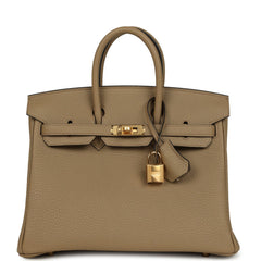 Hermes Birkin 25 Beige Marfa Togo Gold Hardware