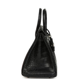 Hermes Birkin 25 Black Matte Alligator Brushed Palladium Hardware