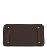 Pre-owned Hermes Birkin 35 Chocolate Togo Palladium Hardware