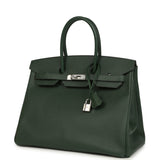 Pre-owned Hermes Birkin 35 Vert Anglais Epsom Palladium Hardware - Thumbnail View 5