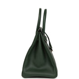 Pre-owned Hermes Birkin 35 Vert Anglais Epsom Palladium Hardware - Thumbnail View 3