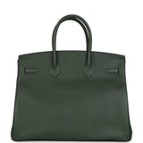 Pre-owned Hermes Birkin 35 Vert Anglais Epsom Palladium Hardware - Thumbnail View 4