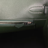 Pre-owned Hermes Birkin 35 Vert Anglais Epsom Palladium Hardware - Thumbnail View 9