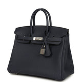 Hermes Birkin 25 Bleu Nuit Togo Palladium Hardware