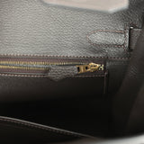 Pre-owned Hermes Birkin 30 Macassar Togo Gold Hardware