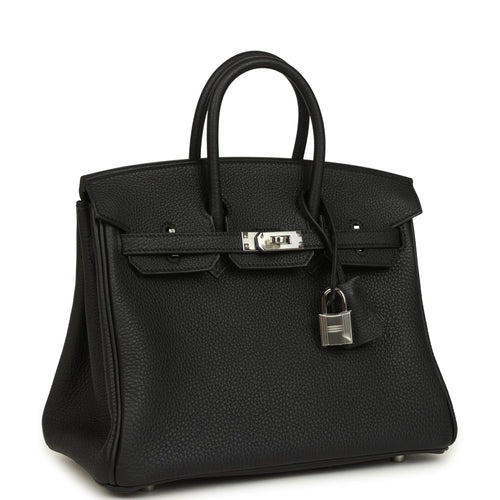 Hermes Birkin 25 Black Togo Palladium Hardware
