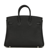 Hermes Birkin 25 Black Togo Palladium Hardware