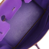 Pre-owned Hermes Birkin 35 Crocus Epsom Palladium Hardware
