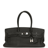 Vintage Hermes Shoulder Birkin 42 JPG Graphite Clemence Palladium Hardware - Thumbnail View 1