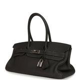 Vintage Hermes Shoulder Birkin 42 JPG Graphite Clemence Palladium Hardware - Thumbnail View 5