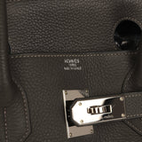 Vintage Hermes Shoulder Birkin 42 JPG Graphite Clemence Palladium Hardware - Thumbnail View 7
