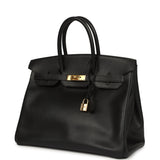 Vintage Hermes Birkin 35 Black Ardennes Gold Hardware - Thumbnail View 5