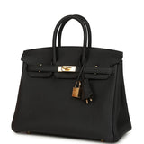 Hermes Birkin 25 Black Togo Gold Hardware