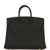 Hermes Birkin 25 Black Togo Gold Hardware