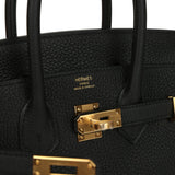 Hermes Birkin 25 Black Togo Gold Hardware