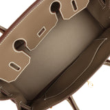 Hermes Shoulder Birkin Light 29 Etoupe Evercolor Gold Hardware