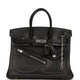Hermes Limited Edition Birkin Rock 25 Black Volupto Palladium Hardware