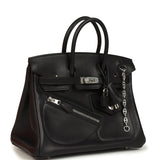 Hermes Limited Edition Birkin Rock 25 Black Volupto Palladium Hardware